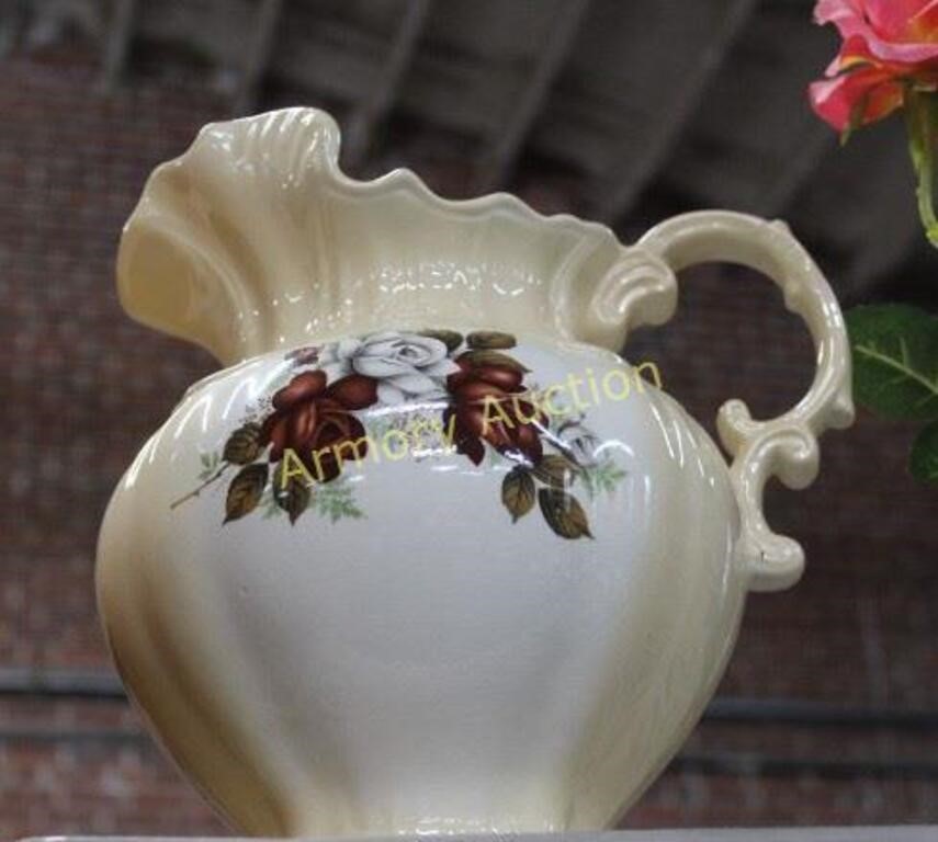 FLORAL DECORATED PITCHER