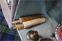 2 WOODEN ROLLING PINS