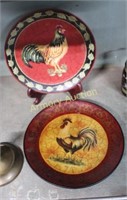 ROOSTER DECORATED PLATES