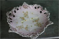 AUSTRIAN FLORAL DECORATED DISH