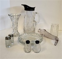 Cut Glass Pitcher Car Vase Vase S&P Shakers