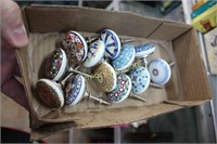 HAND PAINTED PORCELAIN DRAWER KNOBS