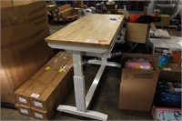 adjustable height rolling work table with drawer