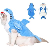 (new)Shark Dog Costume Halloween Puppy Hoodie Pet