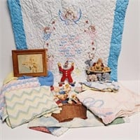 Baby Quilt, Crocheted Blankets, Ceramic Clown