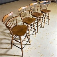Ethan Allen Bar Stool Swivel Chairs Set of 4