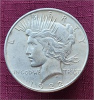 1922-P US Peace Silver Dollar Coin