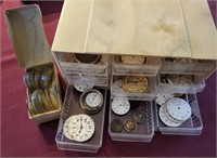 Vintage Pocket Watches Crystals Movements Dials