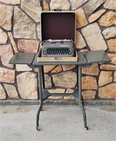 1950s Smith Corona Sterling Typewriter & Stand