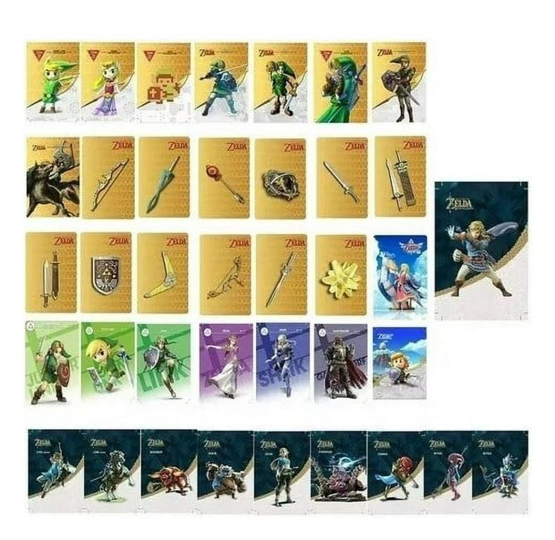 (Pack of 3) 38 Pcs Zelda Amiibo NFC Cards, Zelda