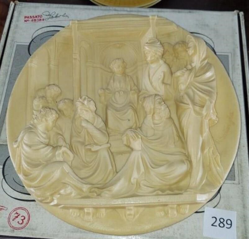 ITALIAN RELIGIOUS CARVED PLATE