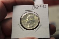 1964 D SILVER WASHINGTON QUARTER