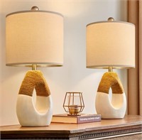 OYEARS 19”Boho Table Lamps Bedroom Living Room