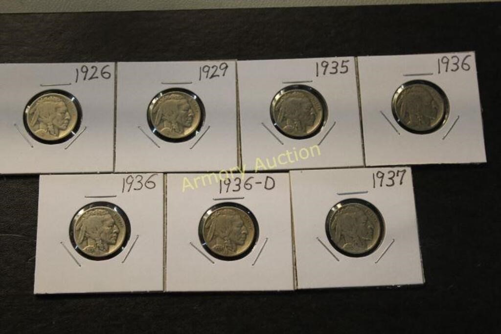 7 BUFFALO NICKELS