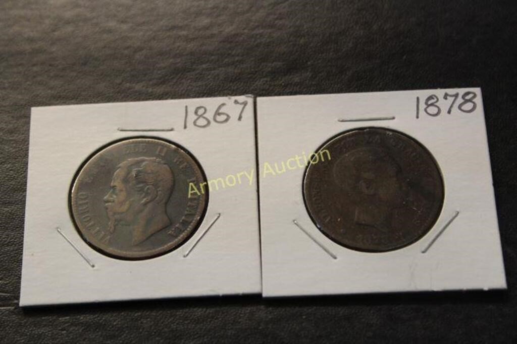 2  LATE1800'S EUROPEAN COINS