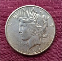 1925-S US Peace Silver Dollar Coin LOW MINTAGE