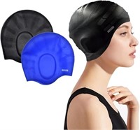 (New) Vsidea Silicone Swim Cap (2pack),Ear