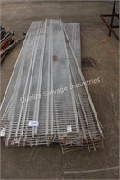 skid of wire shelving (outside)