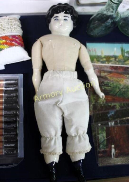 PORCELAIN AND CLOTH DOLL