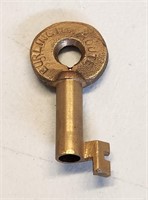 Burlington Route Railroad Adlake Brass Switch Key