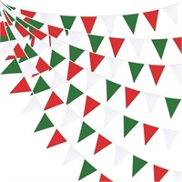 (new)32Ft Red Green White Banner Party
