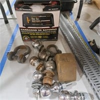 Battery Charger, Hitch Balls, Clevis Rings