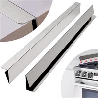 Stainless Stove Gap Cover 2Pck  23.5 Silver