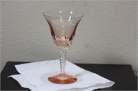 A Pink Artglass Goblet