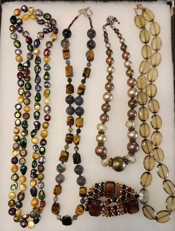 4 Costume Jewelry Necklace & Bracelet Sets
