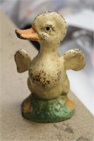 Vintage Duck Form Cast Iron Bank