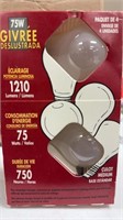 (new)1pack Decor 25W light, 4pack 75W frosted