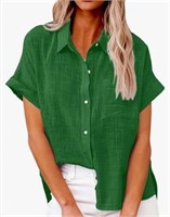 New Cotton Linen Button Shirts for Women
