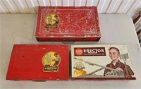 Three 1950s Erector Sets Played With & Incomplete