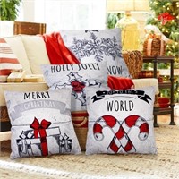 3 Packs - MGupzao Christmas Pillow Covers 18 x 18
