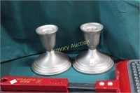 TOWLE PEWTER CANDLE HOLDERS