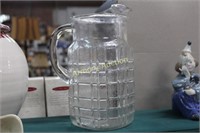 CLEAR PRESSED GLASS PITCHER