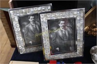 MOTHER OF PEARL DECORATED PHOTO FRAMES