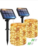 New 2 Pack Solar String Lights Outdoor, Total