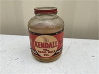 KENDALL GLASS OIL BOTTLE