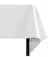 White Vinyl Tablecloths - 60 In. X 120 In.