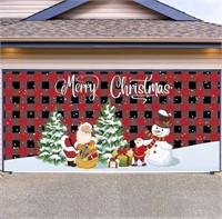 YCDKK 7 x 16 ft Christmas Garage Door Banner