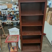 Faux Wood Bookcase, Corner Shelf, Stand