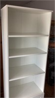 6’2” white cabinet with adjustable shelves, 2