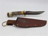 SCHRADE FIXED BLADE KNIFE W/ SHEATH  9.5 IN