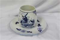 A Delft Cup and Saucer