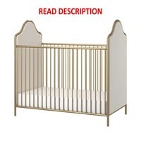 Piper Upholstered Metal Crib  Gold