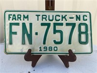 1980 FARM TRUCK TAG