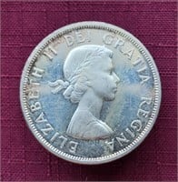 1963 Elizabeth II Canadian Silver Dollar Coin