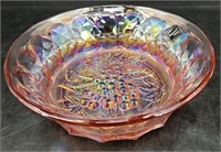Imperial Pink Carnival Heavy Grape Bowl