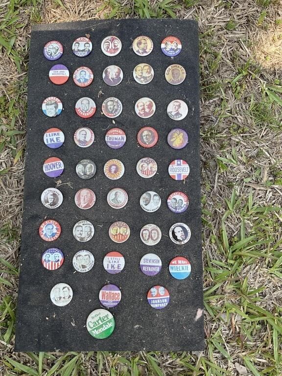 EARLY POLITICAL BUTTON BOLLECTION